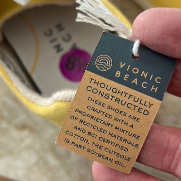 VIONIC BEACH  Yellow Sneakers Size 8.5 - Picture 7 of 8